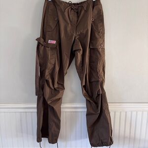 UFO Cargo Pants Vintage 1990’s Baggy Drawstring Waist Utility Grunge Streetwear